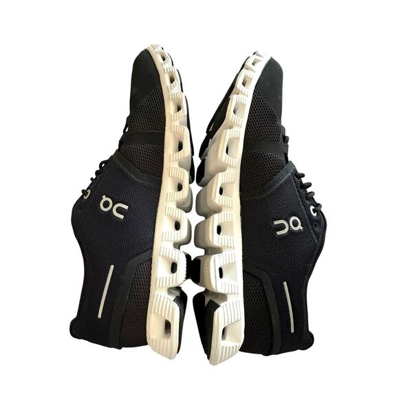 On Cloud ONCLOUD Cloud 5 Black White Running Shoes Sz 8.5 Women's EUC RARE - Picture 12 of 15